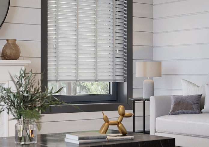 Ecowood Deluxe, Whisper Grey Satin - Motorised Venetian Blind - Image 5